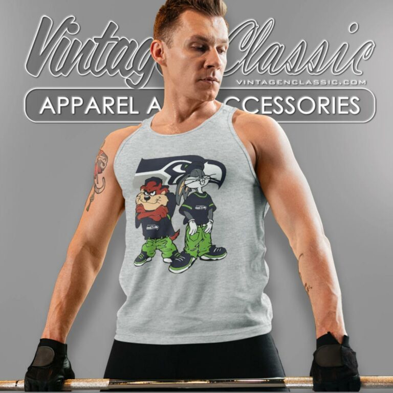 Taz And Bugs Seattle Seahawks Tank Top Racerback Taz And Bugs Seattle Seahawks Tank Top Racerback