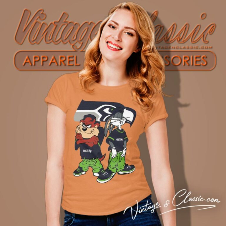 Taz And Bugs Seattle Seahawks Women T Shirt Taz And Bugs Seattle Seahawks Women T Shirt