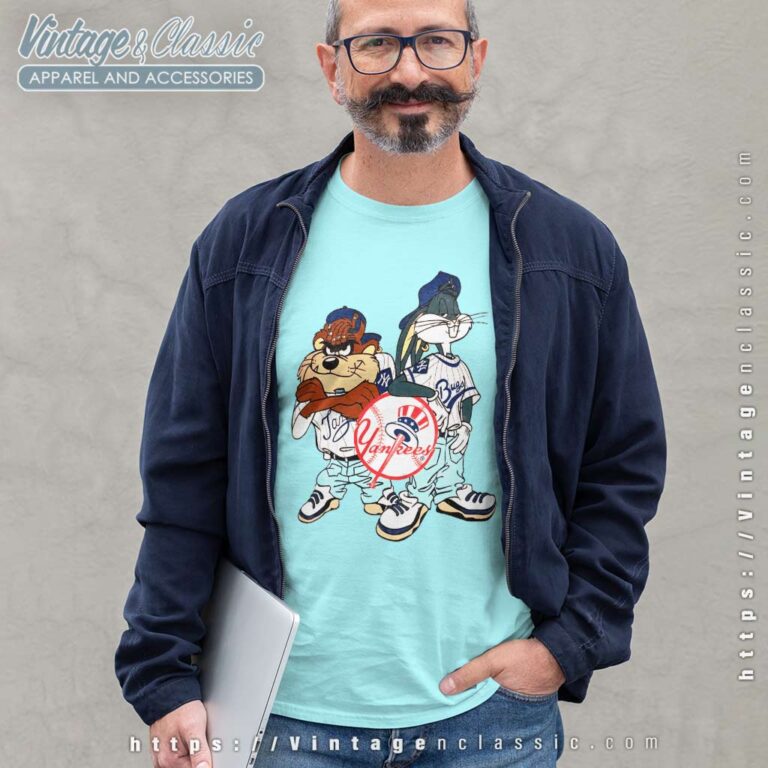 Taz Bugs Bunny New York Yankees Long Sleeve Tee Taz Bugs Bunny New York Yankees Long Sleeve Tee