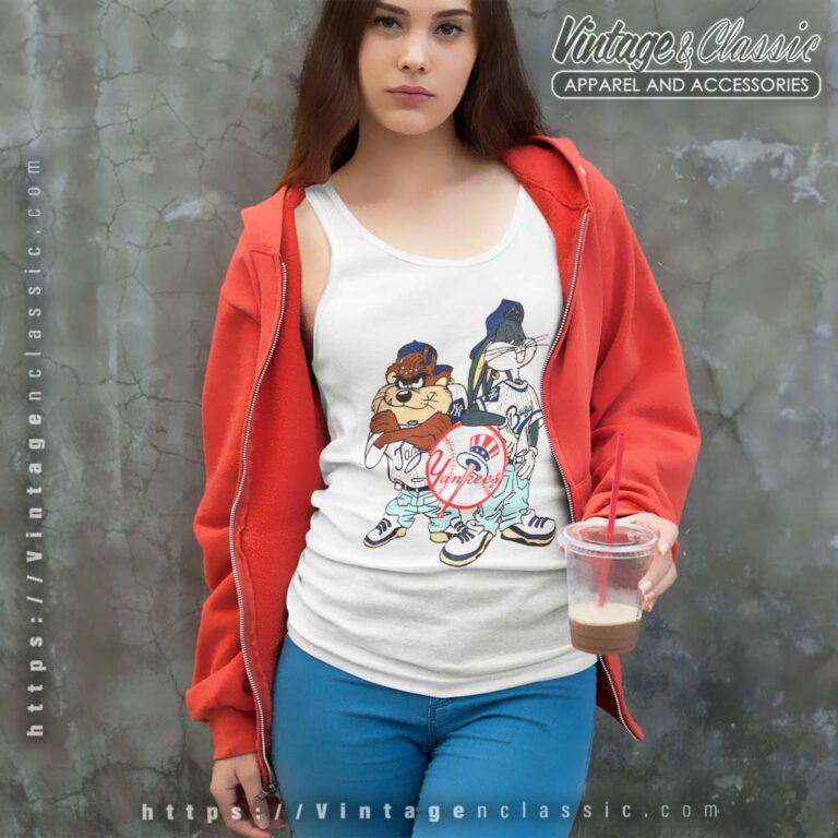 Taz Bugs Bunny New York Yankees Tank Top Racerback Taz Bugs Bunny New York Yankees Tank Top Racerback
