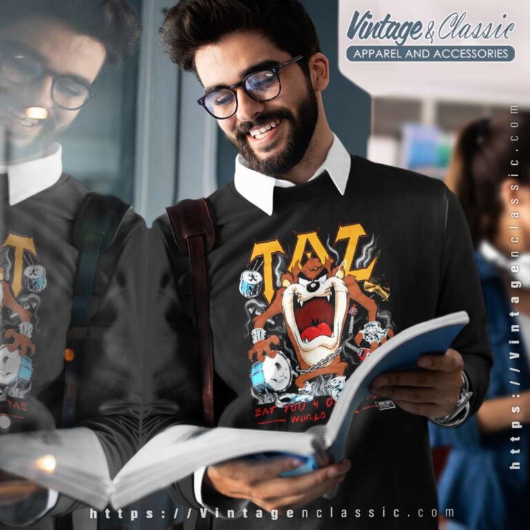 Taz Eat You 4 Breakfast World Tour Sweatshirt Taz Eat You 4 Breakfast World Tour Sweatshirt