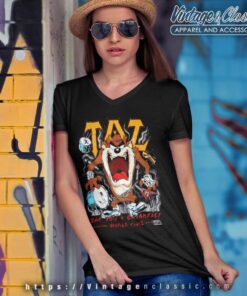 Taz Eat You 4 Breakfast World Tour V Neck TShirt