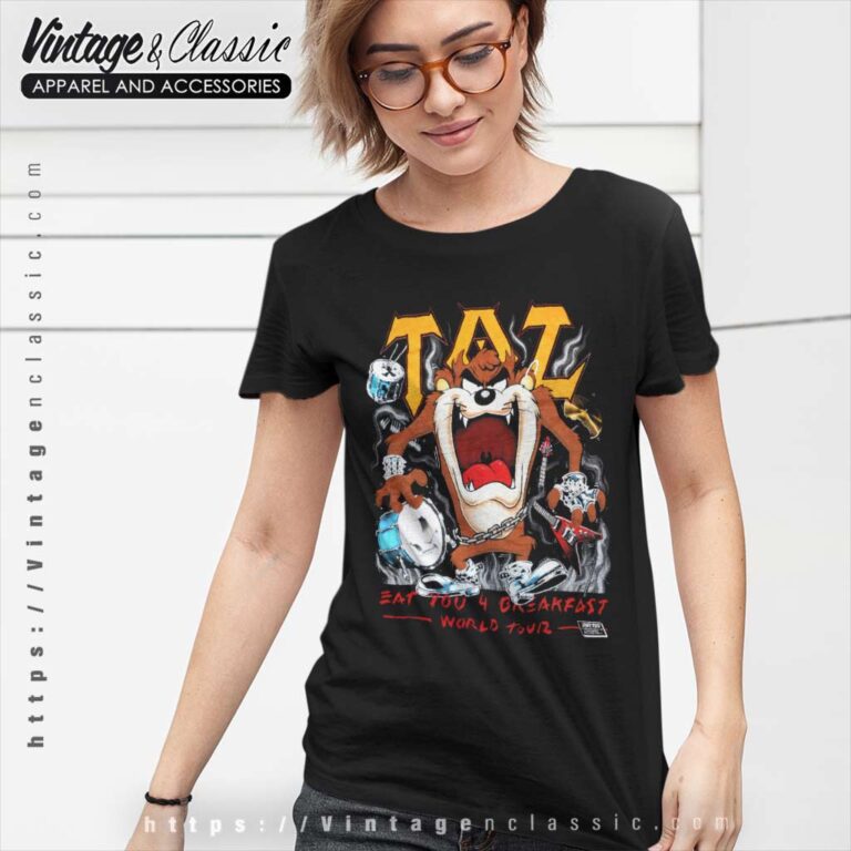 Taz Eat You 4 Breakfast World Tour Women TShirt Taz Eat You 4 Breakfast World Tour Women TShirt