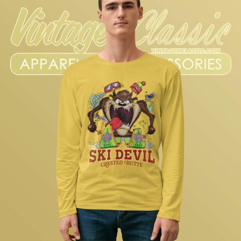 Taz Looney Tunes Ski Devil Long Sleeve Tee Taz Looney Tunes Ski Devil Long Sleeve Tee