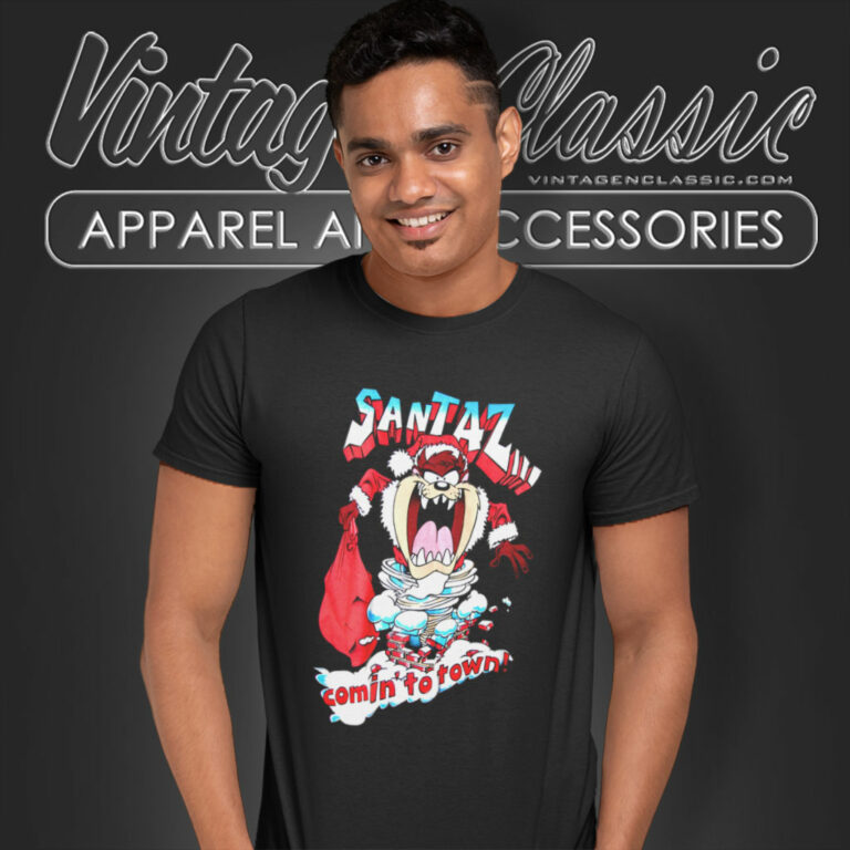 Taz Tee Santa Christmas Comin To Town T Shirt Taz Tee Santa Christmas Comin To Town T Shirt