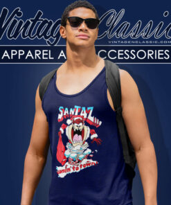 Taz Tee Santa Christmas Comin To Town Shirt 4 Taz Tee Santa Christmas Comin To Town Tank Top Racerback