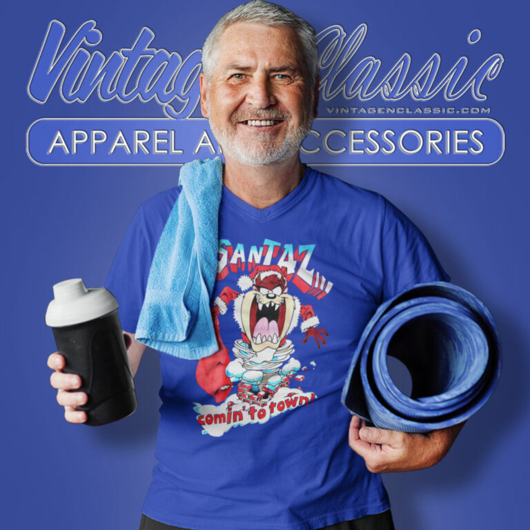 Taz Tee Santa Christmas Comin To Town V Neck TShirt Taz Tee Santa Christmas Comin To Town V Neck TShirt