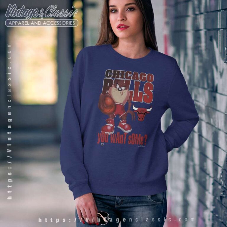 Taz You Want Some Chicago Bull Sweatshirt Taz You Want Some Chicago Bull Sweatshirt