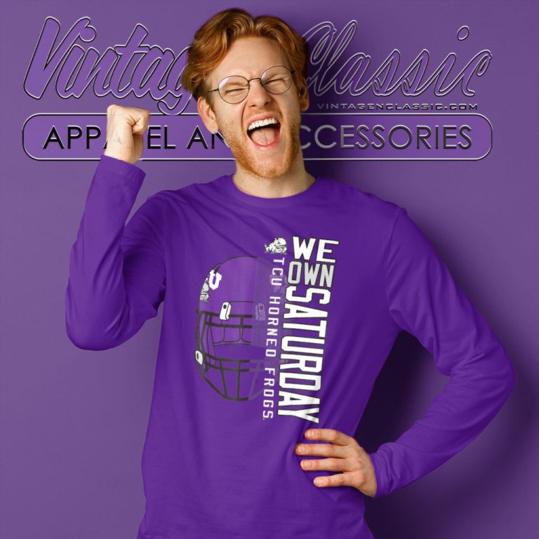 Tcu Horned Frogs Football Saturdays Long Sleeve Tee Tcu Horned Frogs Football Saturdays Long Sleeve Tee