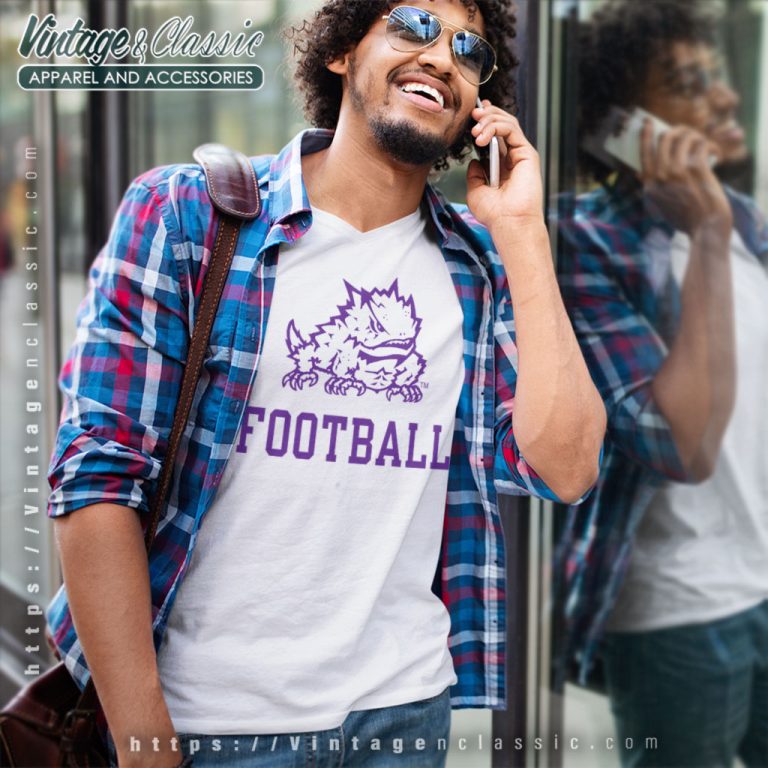 Tcu Horned Frogs Football V Neck TShirt Tcu Horned Frogs Football V Neck TShirt
