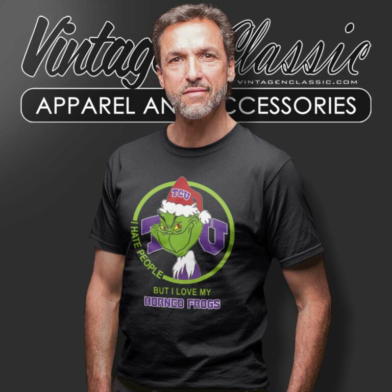 Tcu Horned Frogs Ncaa Christmas Grinch Shirt I Hate People But I Love My Horned Frogs T Shirt Tcu Horned Frogs Ncaa Christmas Grinch Shirt I Hate People But I Love My Horned Frogs T Shirt