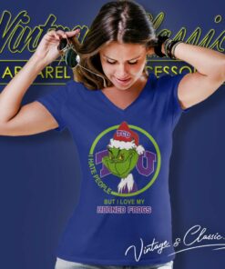 Tcu Horned Frogs Ncaa Christmas Grinch Shirt I Hate People But I Love My Horned Frogs V Neck TShirt