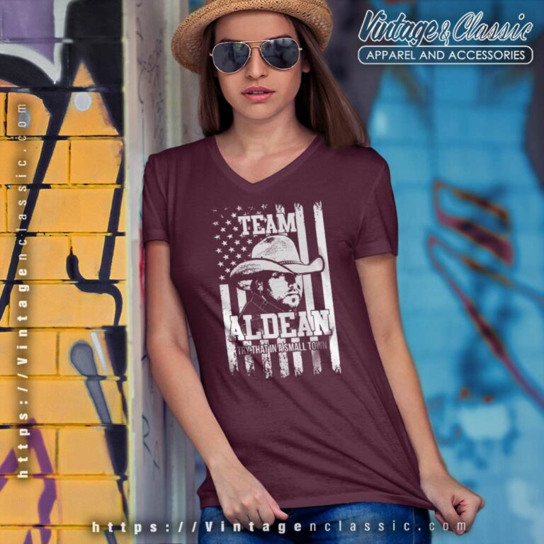 Team Aldean Try That In A Small Town V Neck TShirt Team Aldean Try That In A Small Town V Neck TShirt