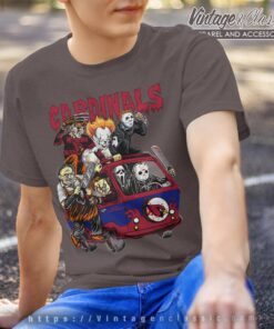 Team Horror Movies Characters Halloween Arizona Cardinals Shirt T shirt