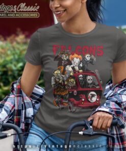 Team Horror Movies Characters Halloween Atlanta Falcons Shirt Women T shirt