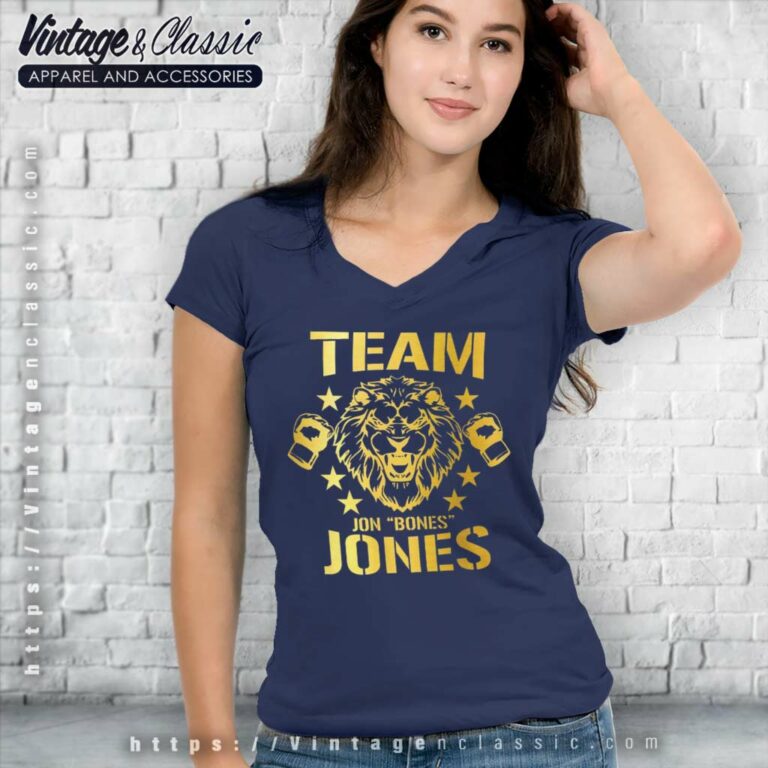 Team Jon Bones Jones Lion Mma V Neck TShirt Team Jon Bones Jones Lion Mma V Neck TShirt