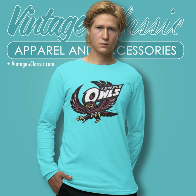 Temple University Owls Logo Long Sleeve Tee Temple University Owls Logo Long Sleeve Tee