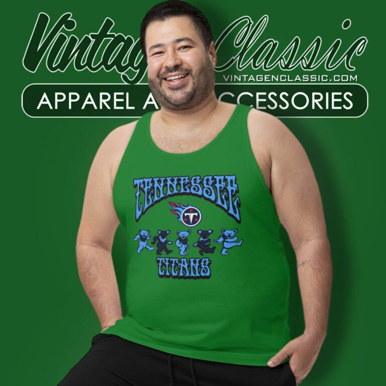 Tennessee Titans Grateful Dead Dancing Bears Tank Top Racerback Tennessee Titans Grateful Dead Dancing Bears Tank Top Racerback