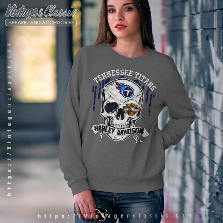 Tennessee Titans Harley Davidson Skull Sweatshirt Tennessee Titans Harley Davidson Skull Sweatshirt
