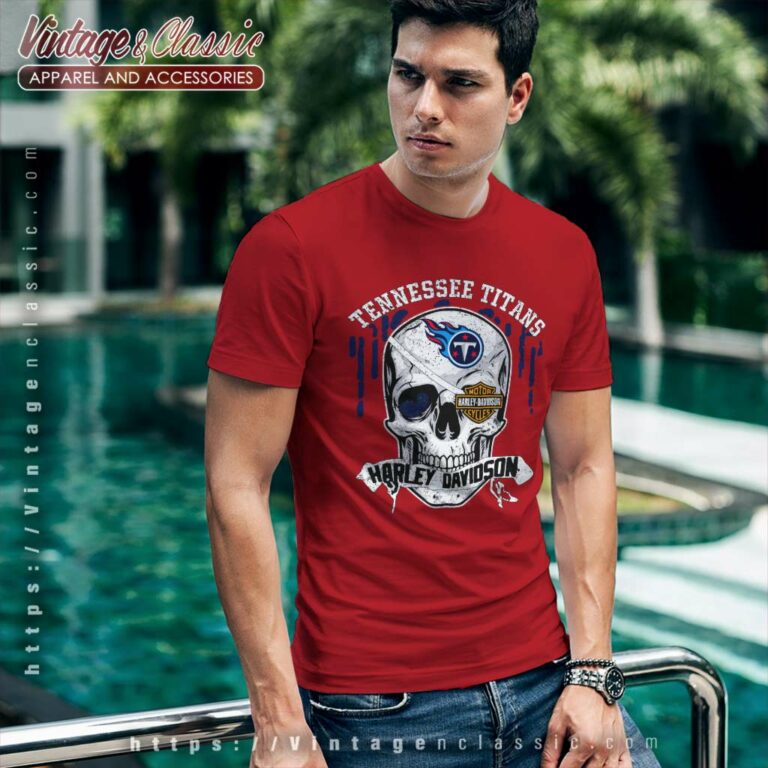 Tennessee Titans Harley Davidson Skull T Shirt Tennessee Titans Harley Davidson Skull T Shirt