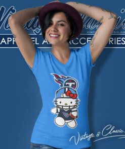 Tennessee Titans Hello Kitty V Neck TShirt