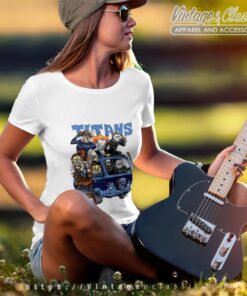 Tennessee Titans Horror Movies Characters Halloween Shirt Women T shirt