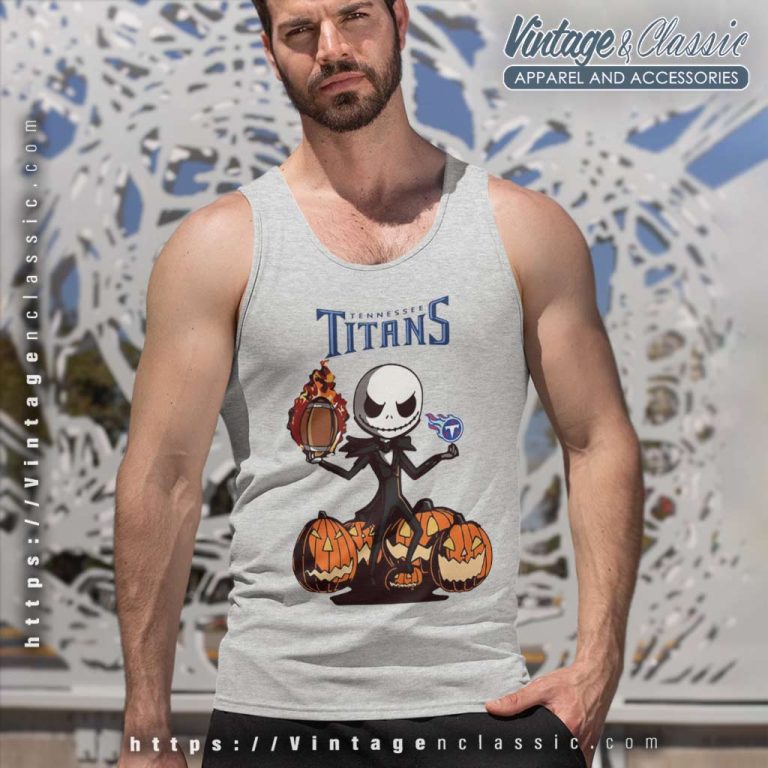 Tennessee Titans Jack Skellington Halloween Tank Top Racerback Tennessee Titans Jack Skellington Halloween Tank Top Racerback