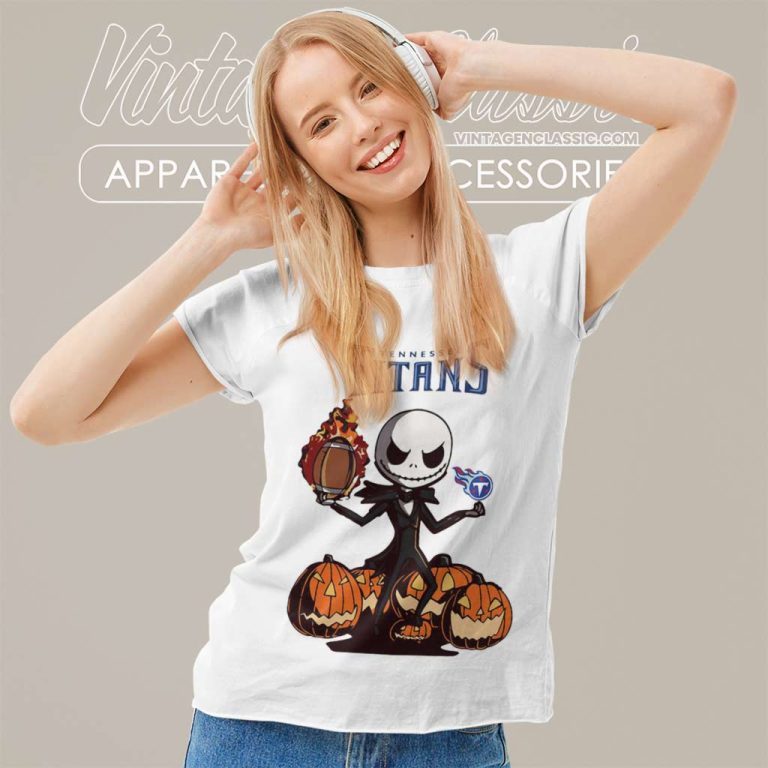 Tennessee Titans Jack Skellington Halloween Women TShirt Tennessee Titans Jack Skellington Halloween Women TShirt