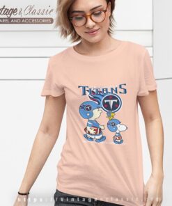 Tennessee Titans Lets Play Football Together Snoopy Shirt Women T shirt
