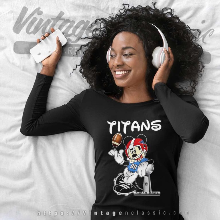 Tennessee Titans Mickey Mouse Gift For Nfl Fan Long Sleeve Tee Tennessee Titans Mickey Mouse Gift For Nfl Fan Long Sleeve Tee