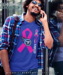 Tennessee Titans Nfl Crush Cancer 2023 Shirt 4 Tennessee Titans Nfl Crush Cancer 2023 V Neck TShirt