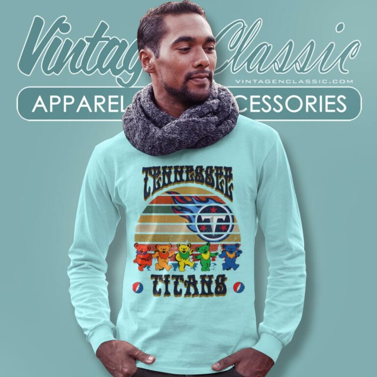 Tennessee Titans Nfl Grateful Dancing Bears Retro Long Sleeve Tee Tennessee Titans Nfl Grateful Dancing Bears Retro Long Sleeve Tee