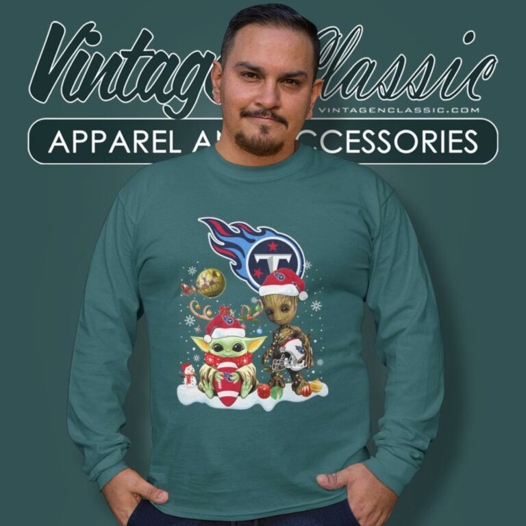 Tennessee Titans Shirt Baby Yoda And Groot Santa Christmas Long Sleeve Tee Tennessee Titans Shirt Baby Yoda And Groot Santa Christmas Long Sleeve Tee