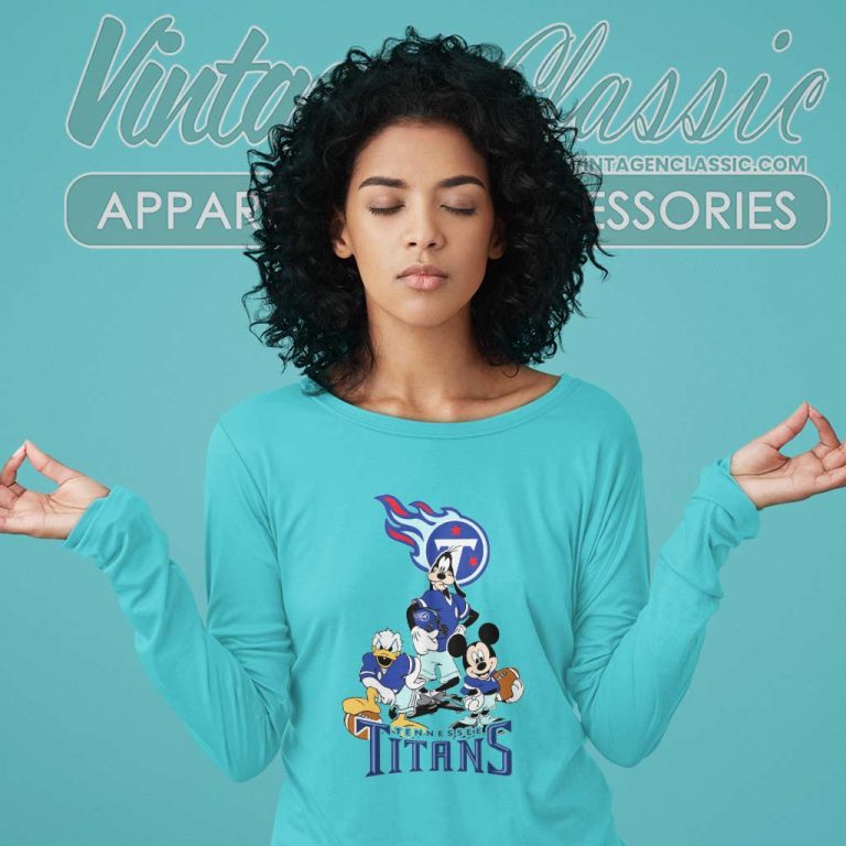 Tennessee Titans Shirt Mickey Mouse Donald Duck Goofy Football Long Sleeve Tee Tennessee Titans Shirt Mickey Mouse Donald Duck Goofy Football Long Sleeve Tee