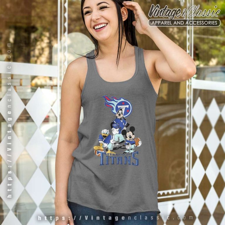 Tennessee Titans Shirt Mickey Mouse Donald Duck Goofy Football Tank Top Racerback Tennessee Titans Shirt Mickey Mouse Donald Duck Goofy Football Tank Top Racerback