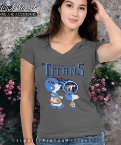 Tennessee Titans Shirt Peanuts Charlie Brown Snoopy Woodstock 5 Tennessee Titans Shirt Peanuts Charlie Brown Snoopy Woodstock V Neck TShirt