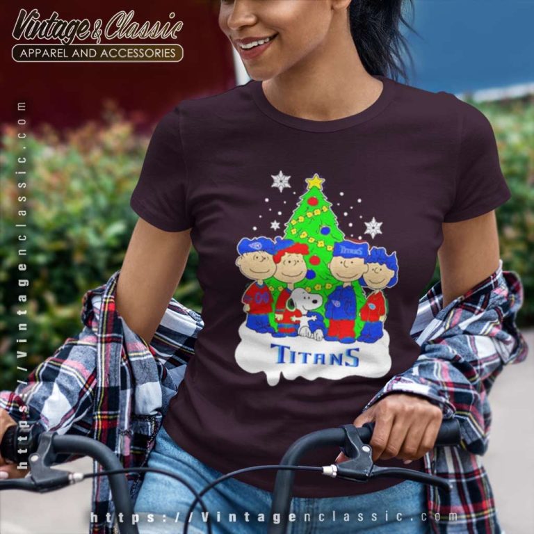 Tennessee Titans Shirt The Peanuts Characters Christmas 2023 Women TShirt Tennessee Titans Shirt The Peanuts Characters Christmas 2023 Women TShirt