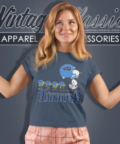 Tennessee Titans Snoopy Woodstock Team Walking Women T shirt