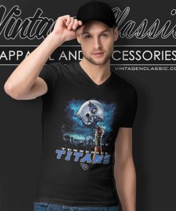 Tennessee Titans Titans Sky Helmet V Neck TShirt