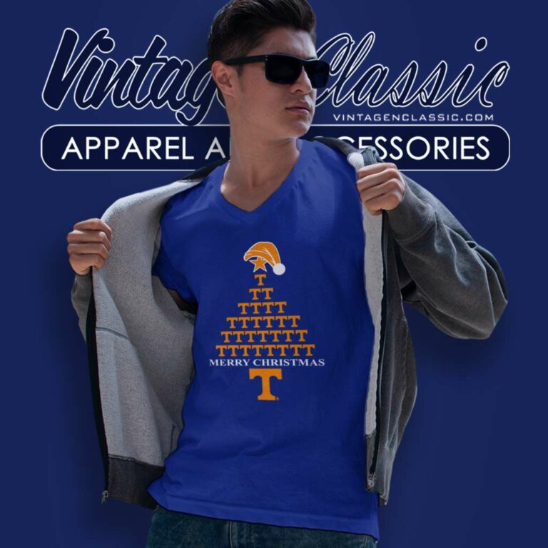 Tennessee Volunteers Christmas V Neck TShirt Tennessee Volunteers Christmas V Neck TShirt