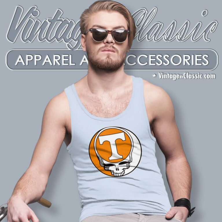 Tennessee Volunteers Grateful Dead Steal Your Face Tank Top Racerback Tennessee Volunteers Grateful Dead Steal Your Face Tank Top Racerback