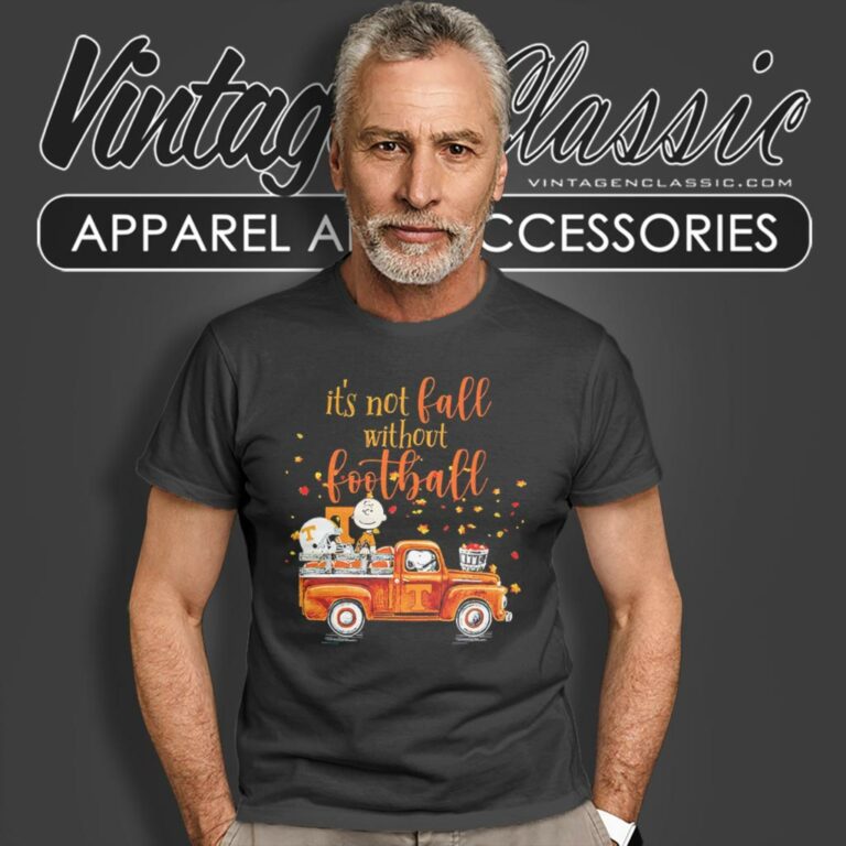 Snoopy Charlie Brown Tennessee Volunteers Its Not Fall Without Football T Shirt Snoopy Charlie Brown Tennessee Volunteers Its Not Fall Without Football T Shirt