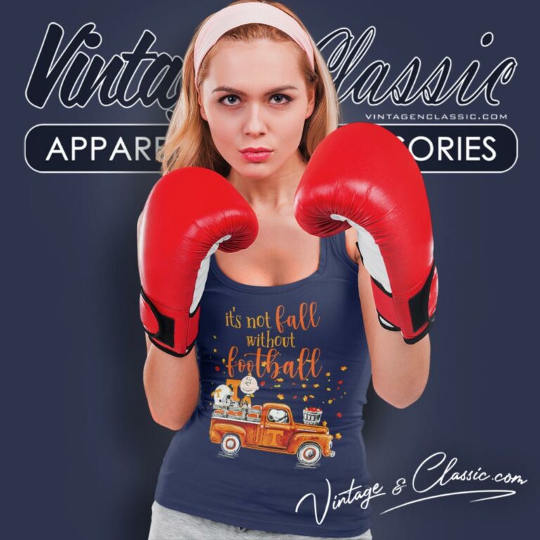 Snoopy Charlie Brown Tennessee Volunteers Its Not Fall Without Football Tank Top Racerback Snoopy Charlie Brown Tennessee Volunteers Its Not Fall Without Football Tank Top Racerback