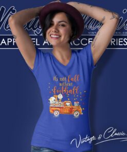 Snoopy Charlie Brown Tennessee Volunteers Its Not Fall Without Football V Neck TShirt
