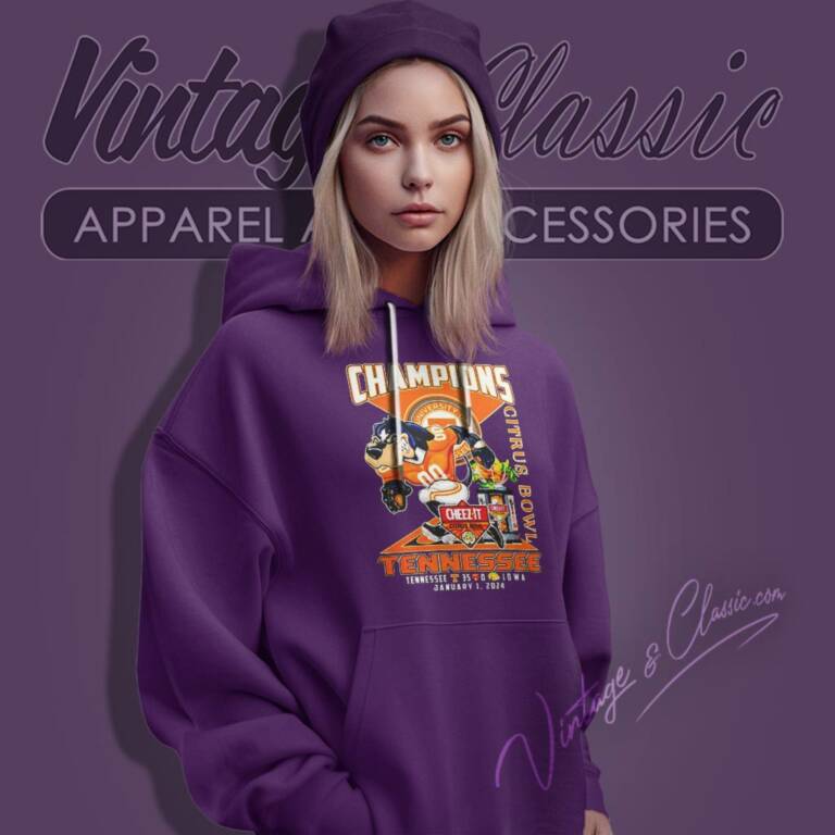 Tennessee Volunteers Mascot 2024 Cheez It Citrus Bowl Champions Hoodie Tennessee Volunteers Mascot 2024 Cheez It Citrus Bowl Champions Hoodie