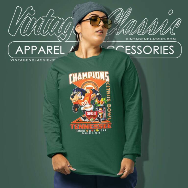 Tennessee Volunteers Mascot 2024 Cheez It Citrus Bowl Champions Long Sleeve Tee Tennessee Volunteers Mascot 2024 Cheez It Citrus Bowl Champions Long Sleeve Tee