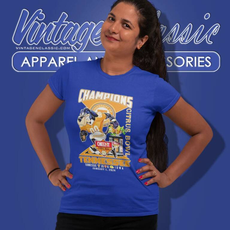 Tennessee Volunteers Mascot 2024 Cheez It Citrus Bowl Champions Women T Shirt Tennessee Volunteers Mascot 2024 Cheez It Citrus Bowl Champions Women T Shirt