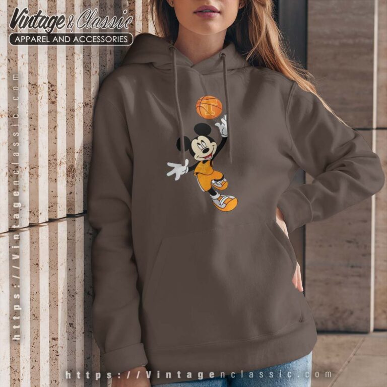 Tennessee Volunteers Mickey Basketball NCAA March Madness Hoodie Women Tennessee Volunteers Mickey Basketball NCAA March Madness Hoodie Women