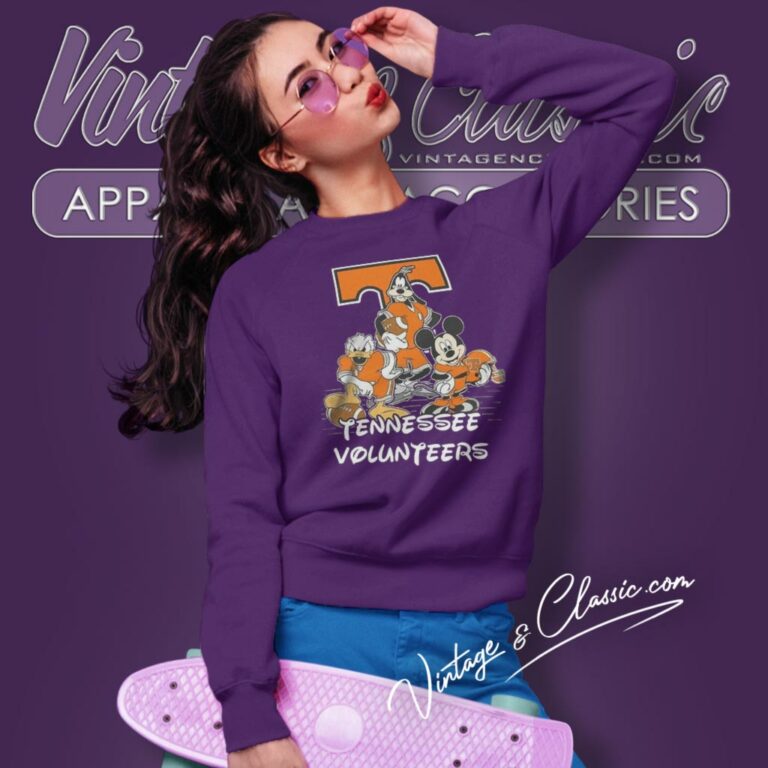 Tennessee Volunteers Mickey Mouse Donald Duck Goofy Sweatshirt Tennessee Volunteers Mickey Mouse Donald Duck Goofy Sweatshirt