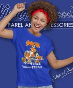 Tennessee Volunteers Mickey Mouse Donald Duck Goofy Women T Shirt